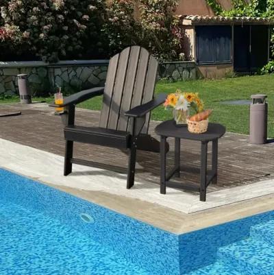 Hivvago Outdoor Adirondack Chair with Built-in Cup Holder for Backyard Porch