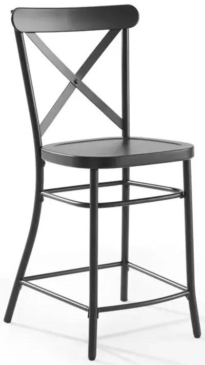 Camille 2Pc Counter Stool Set Matte Black - 2 Stools