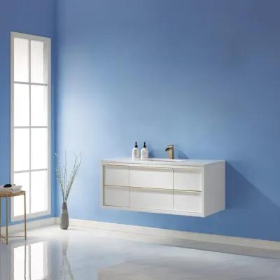 Altair 48 Single Bathroom Vanity Set in White without Mirror