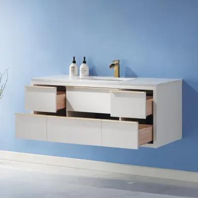 Altair 48 Single Bathroom Vanity Set in White without Mirror