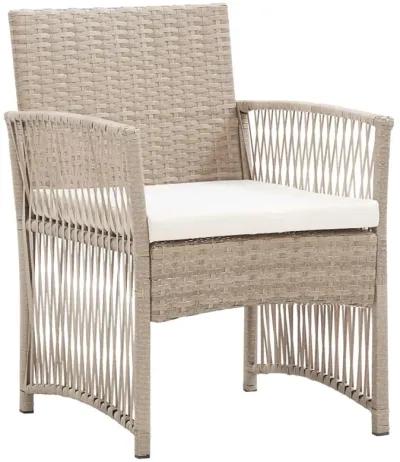 vidaXL Patio Armchairs with Cushions 2 pcs Beige Poly Rattan