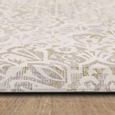 Damask Nouveau Tan  1' 8" x 3' 6" Door Mat