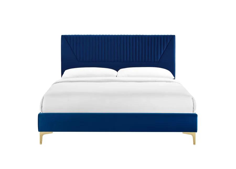 Modway - Yasmine Channel Tufted Performance Velvet Queen Platform Bed