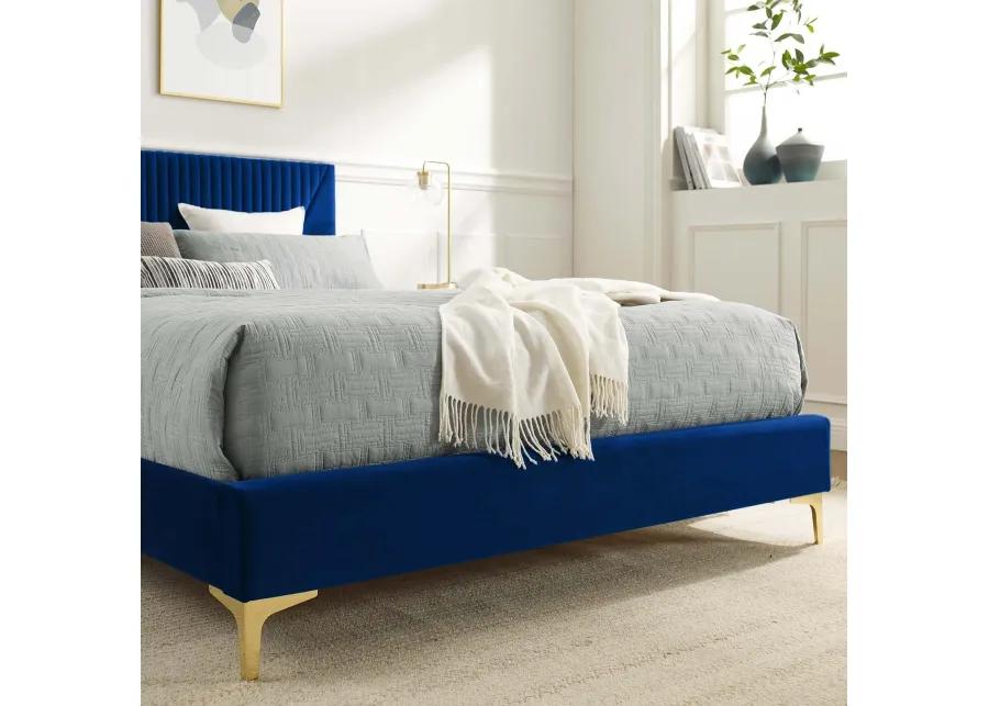 Modway - Yasmine Channel Tufted Performance Velvet Queen Platform Bed