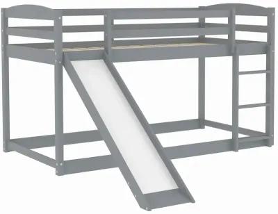 Merax Twin over Twin Bunk Bed with Convertible Slide and Ladder