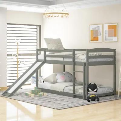 Merax Twin over Twin Bunk Bed with Convertible Slide and Ladder