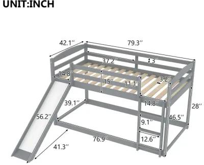 Merax Twin over Twin Bunk Bed with Convertible Slide and Ladder