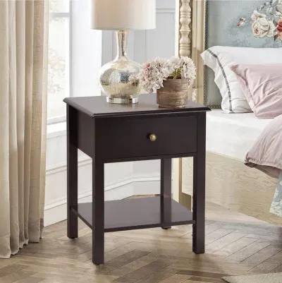 Nightstand End Table with Drawer and Shelf