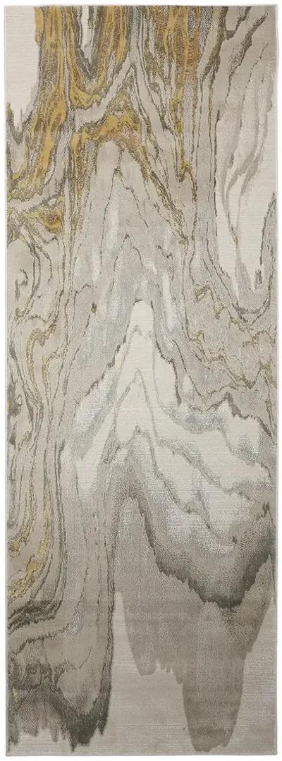 Waldor 3602F Gold/Ivory/Gray 2'10" x 7'10" Rug