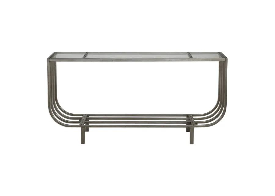 Arlice Bright Silver Console Table