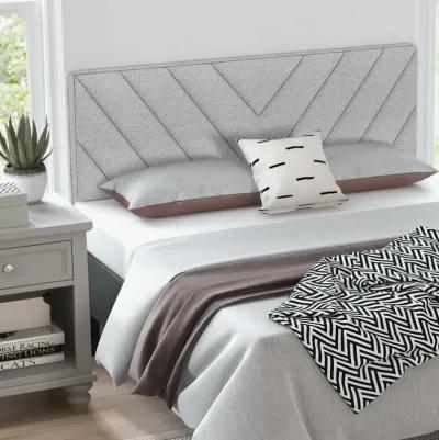 Linen Upholstered Headboard for Full and Queen Size Bed Frames