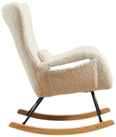 Rocking Chair Nursery, Modern Rocking Chair With High Backrest