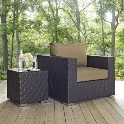 Convene Outdoor Patio Armchair - Espresso Mocha