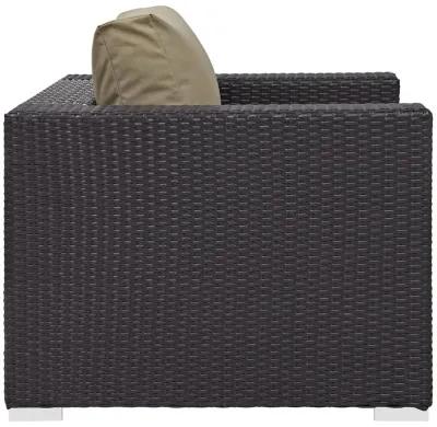 Convene Outdoor Patio Armchair - Espresso Mocha