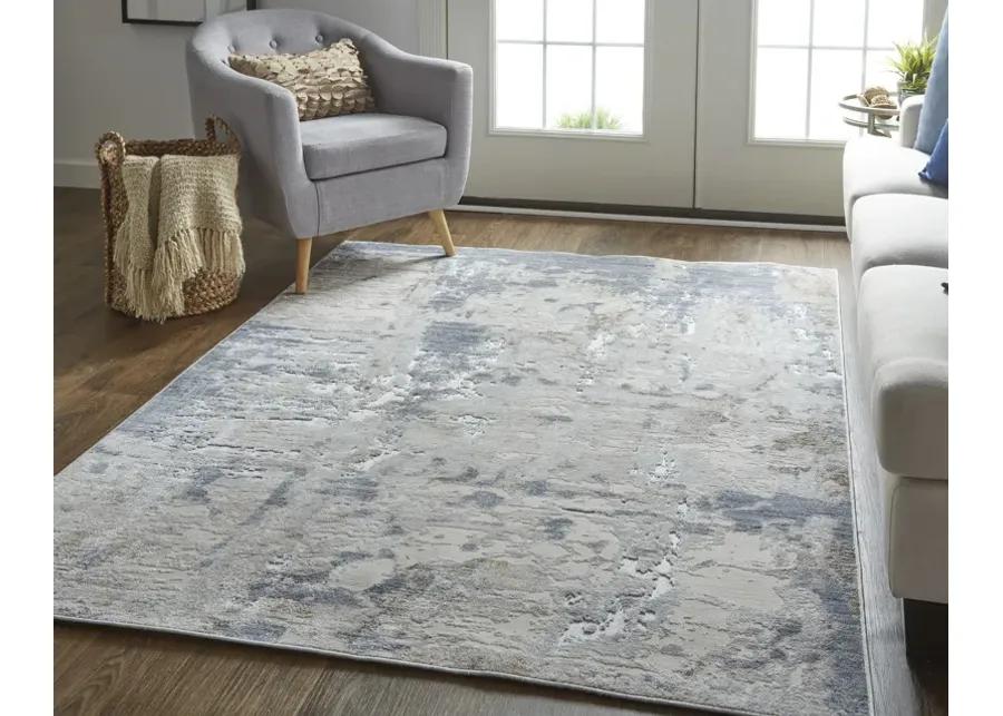 Laina 39GHF Ivory/Gray/Blue 2' x 3' Rug