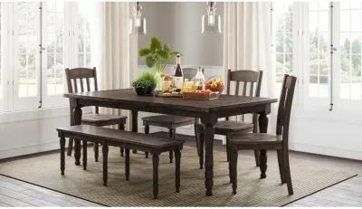 Jofran Madison County Rustic Reclaimed Solid Wood Farmhouse 78 Extension Dining Table