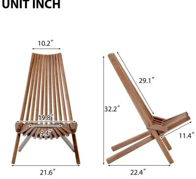 Folding wood chair