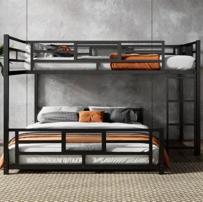 Merax L-shaped Metal Twin over Full Size Bunk Bed