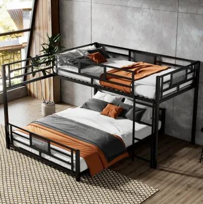 Merax L-shaped Metal Twin over Full Size Bunk Bed