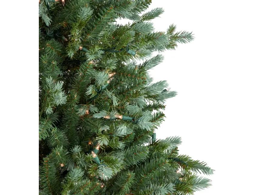 6' Pre-Lit Blue Spruce Artificial Christmas Tree  Clear Lights