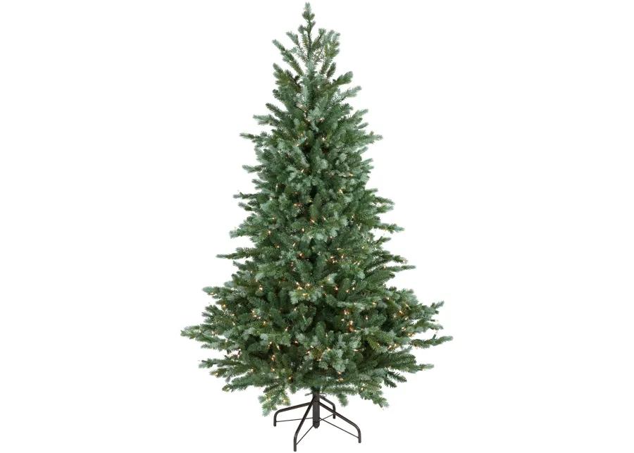 6' Pre-Lit Blue Spruce Artificial Christmas Tree  Clear Lights