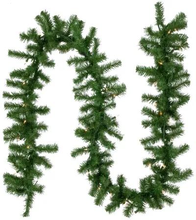 9' x 10" Pre-Lit Dorchester Pine Artificial Christmas Garland  Clear Lights