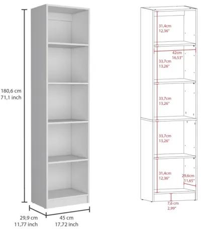 Olson 3 Piece Living Room Set with 3 Bookcases, White