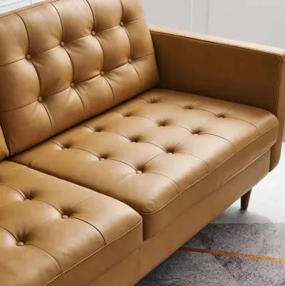 Exalt Tufted Vegan Leather Sofa