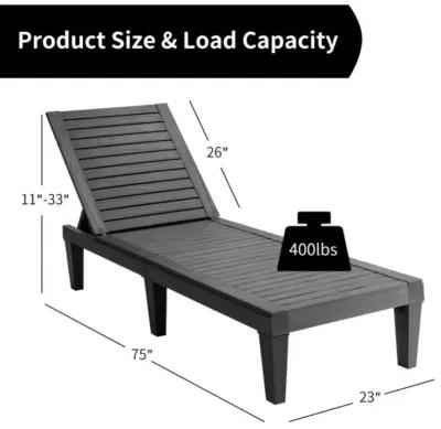 Hivvago Outdoor Recliner Chair with 5-Position Adjustable Backrest