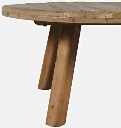 Jofran Reclamation 36 Round Rustic Reclaimed Solid Wood Coffee Table