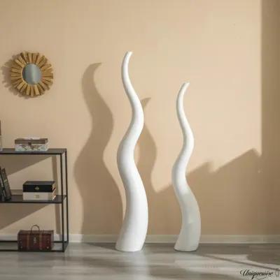 62" Tall Animal Horn Shape Floor Vase