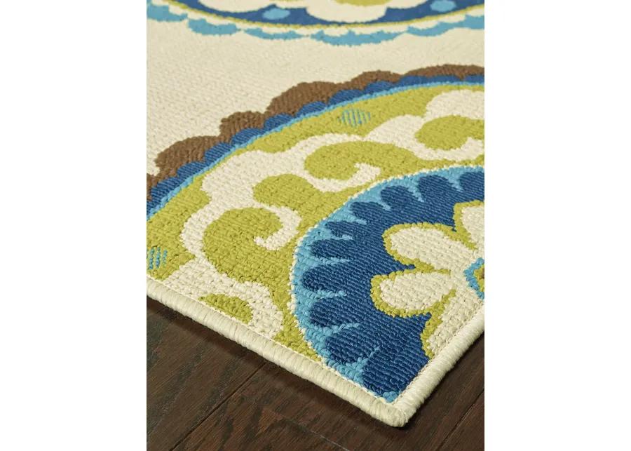 Caspian 2'3" x 7'6" Ivory Rug