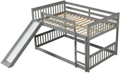 Full Over Full Bunk Bed With Slide II