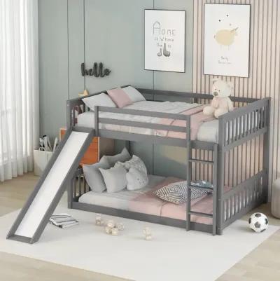 Full Over Full Bunk Bed With Slide II