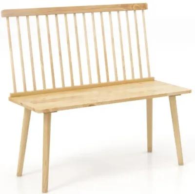 Hivvago Bench for 2 with Spindle Back for Kitchen Dining Room Hallway