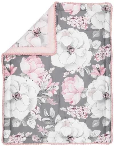 Lambs & Ivy Signature Botanical Baby Watercolor Floral 4-Piece Crib Bedding Set