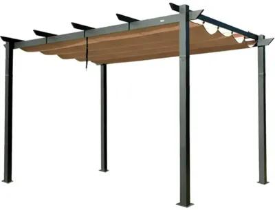 Aluminum Pergola Gazebo with Retractable Canopy