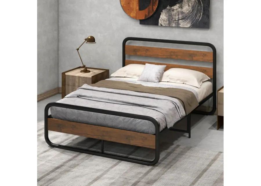 Arc Platform Bed with Headboard and Footboard