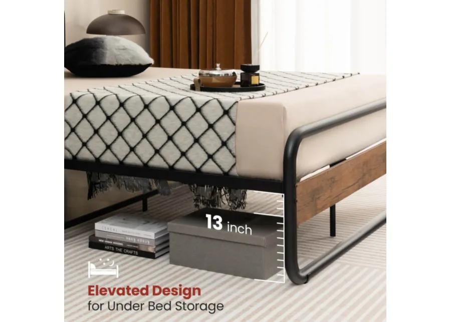 Arc Platform Bed with Headboard and Footboard