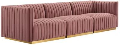 Conjure Channel Tufted Performance Velvet Sofa