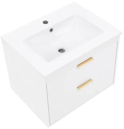 17.72 in. W x 24 in. D x 18.7 in. H Single Sink Bath Vanity with White Ceramic Top