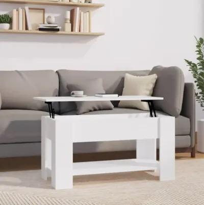 vidaXL Coffee Table White 39.8"x19.3"x20.5" Engineered Wood