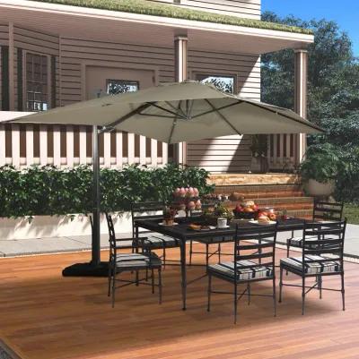 MONDAWE 13ft Square Offset Cantilever Patio Umbrella for Outdoor Shade