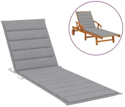 vidaXL Sun Lounger Cushion Gray 78.7"x19.7"x1.6" Fabric