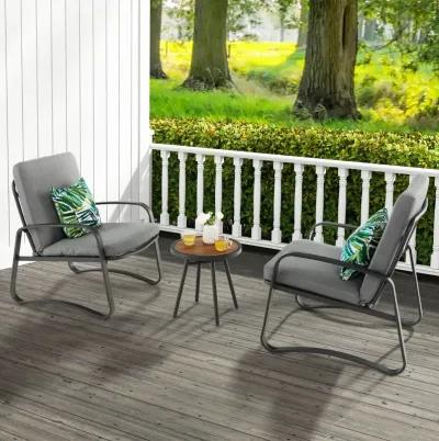 3 Pieces Patio Bistro Conversation Set with Waterproof DPC Tabletop