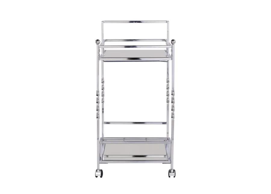 Ivers Metal Mirrored Bar Cart