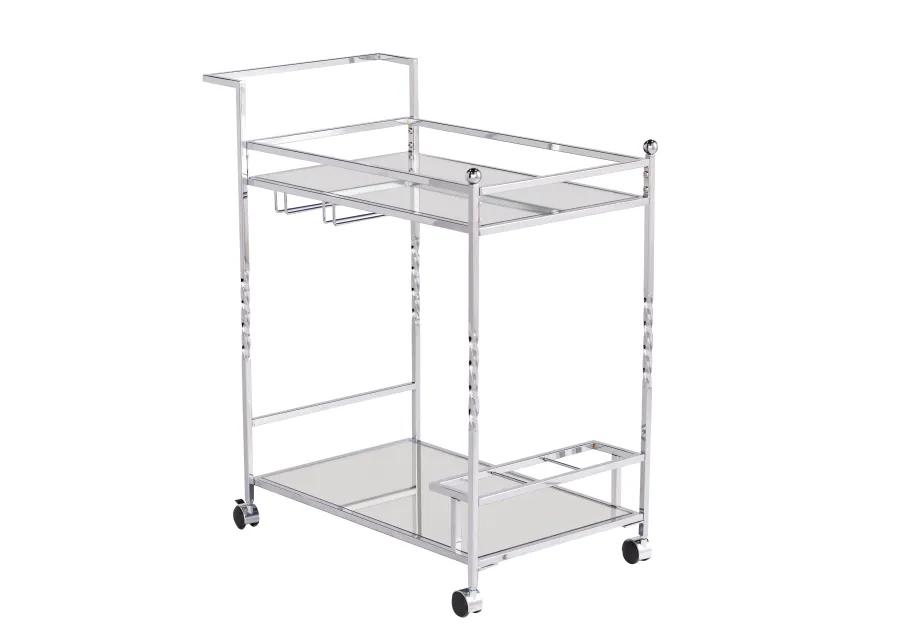 Ivers Metal Mirrored Bar Cart