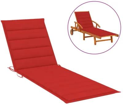 vidaXL Sun Lounger Cushion Red 78.7"x27.6"x1.6" Fabric