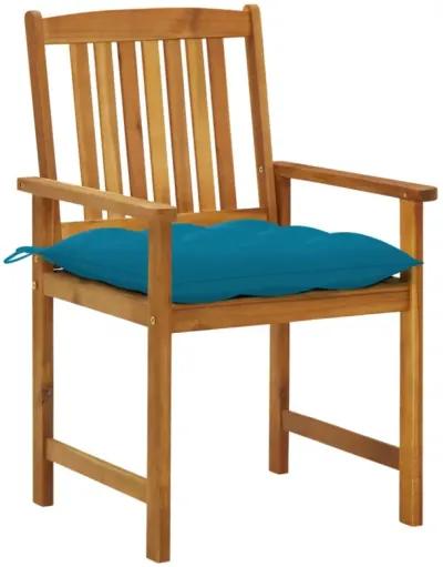 vidaXL Director's Chairs with Cushions 4 pcs Solid Acacia Wood