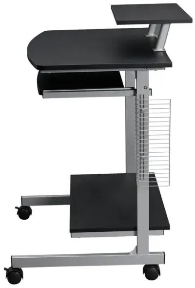 Techni Mobili Compact Computer Cart With Storage . Color: Graphite